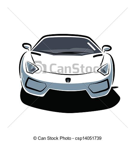 Vector Sports Car Front Clip Art