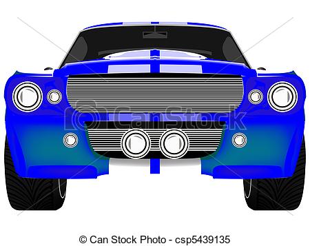 Vector Sports Car Front Clip Art