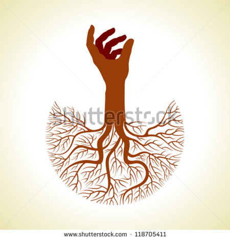Vector Tree with Roots Graphic