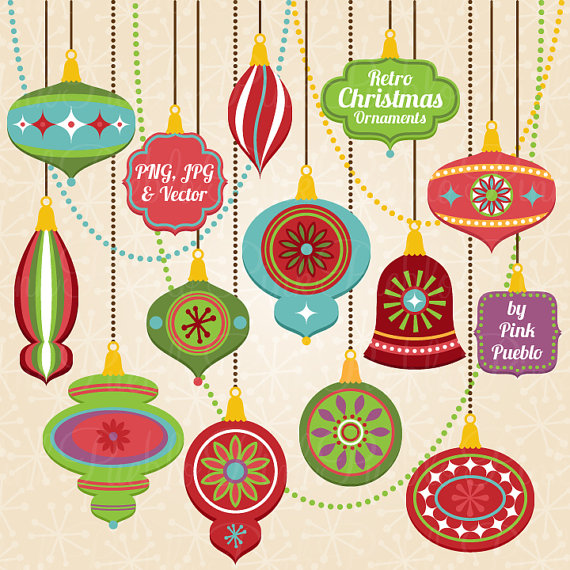 Vintage Christmas Ornament Clip Art