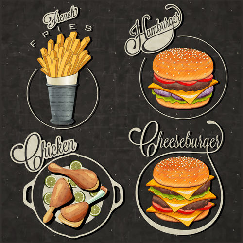 Vintage Fast Food Vector Logo
