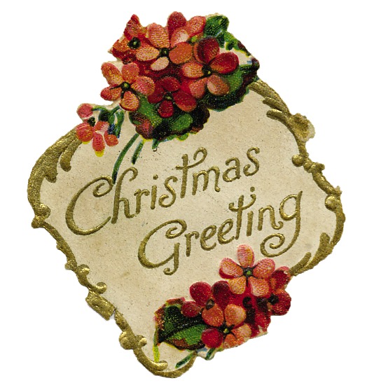 Vintage Merry Christmas Clip Art Free