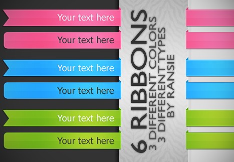 Web Ribbon PSD