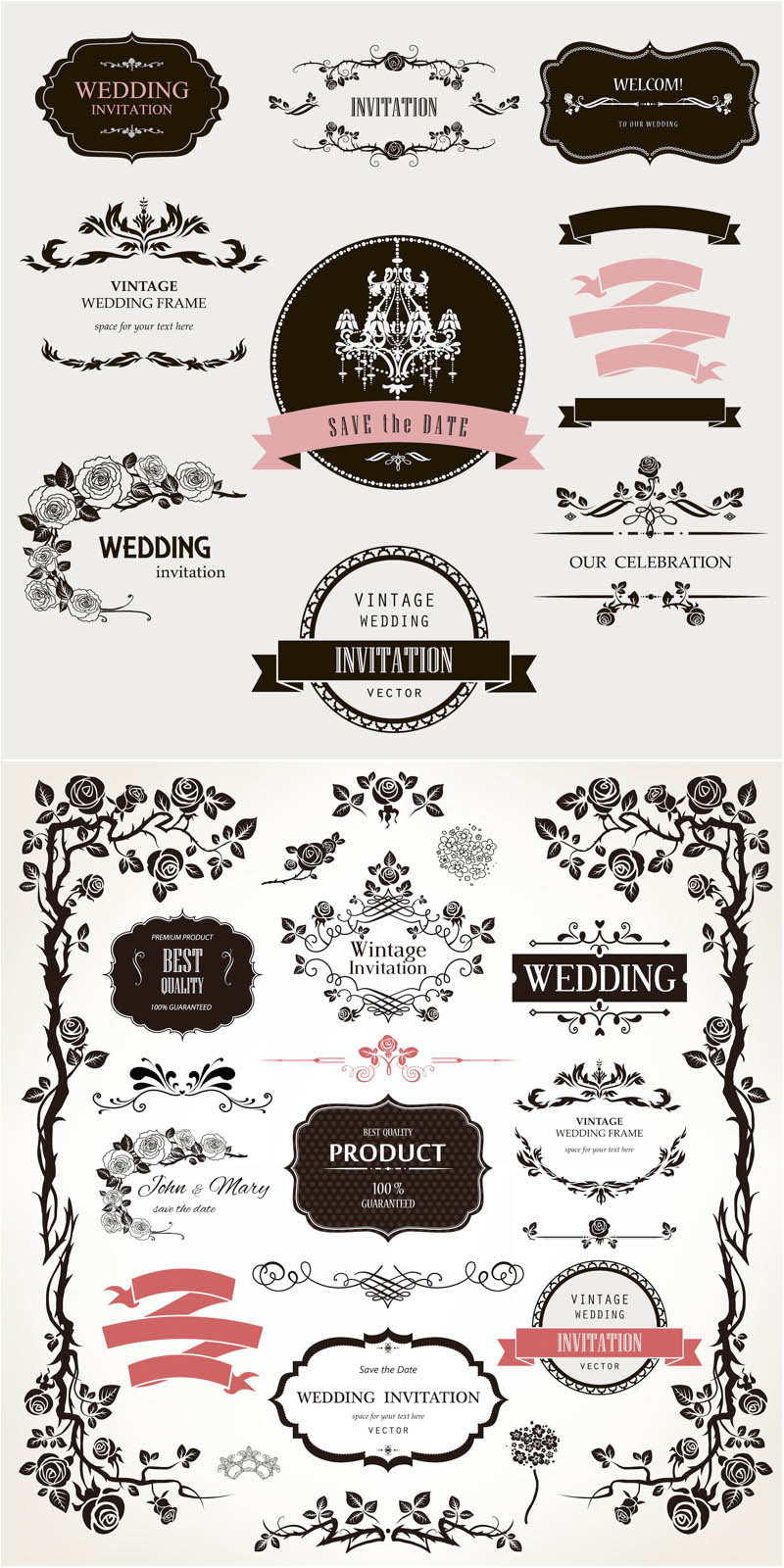 Wedding Floral Vector Designs