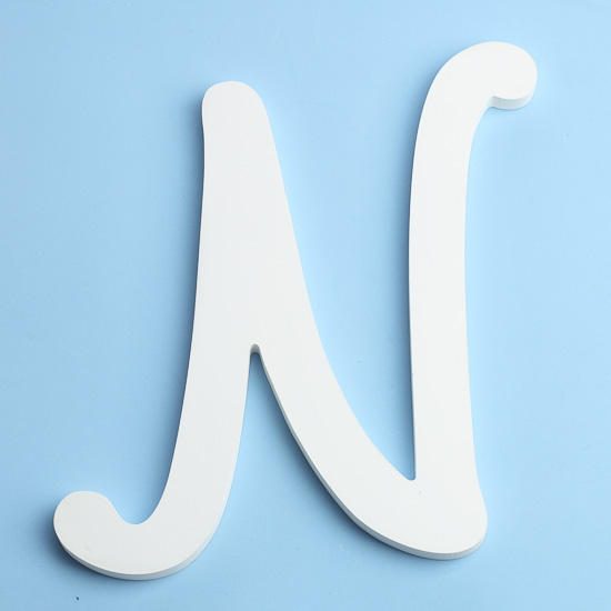 White Wood Letter Font Brush