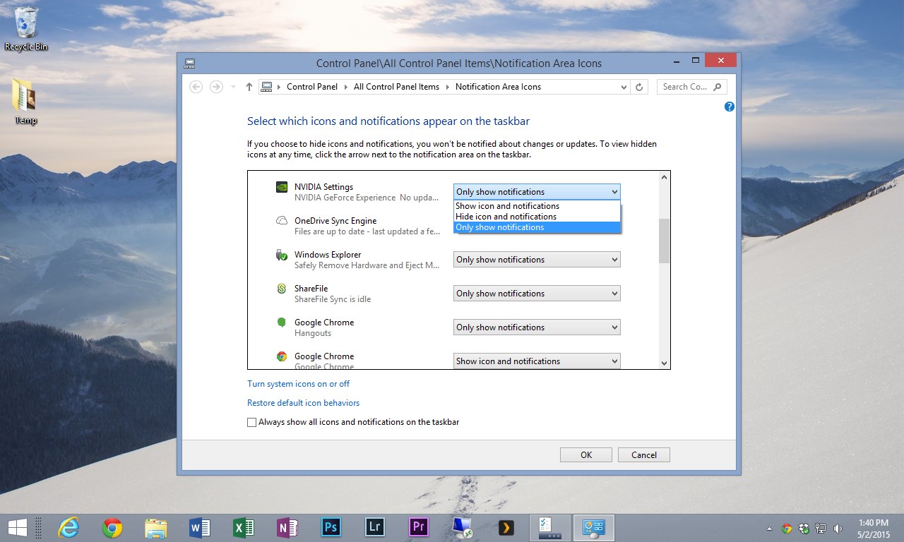 Windows 8 Notification Icons