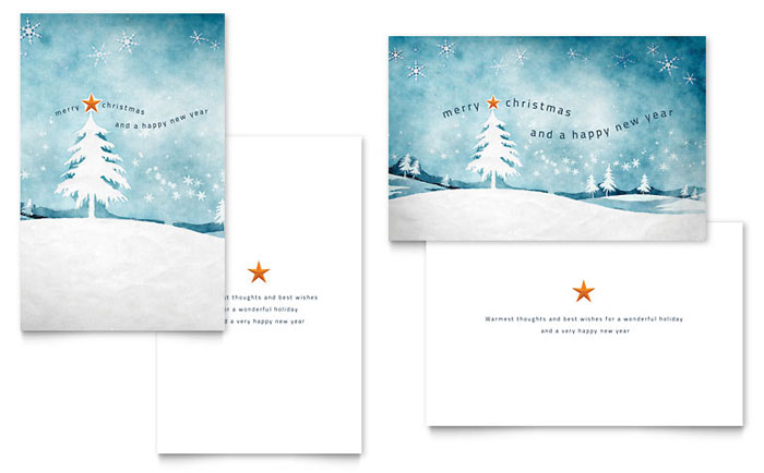 Winter Greeting Card Template