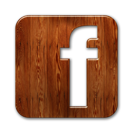 Wooden Facebook Icon