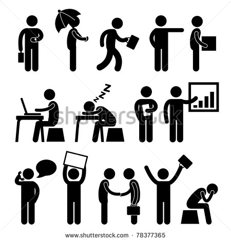 Working Office People Icons