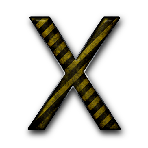 Yellow and Black Striped Letters