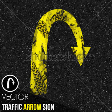 Yellow Arrow Road Sign