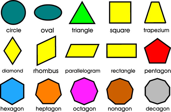 2D Shapes and Their Names