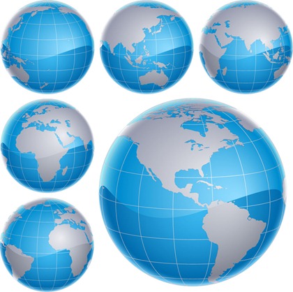 3D Globe Free Vector Art