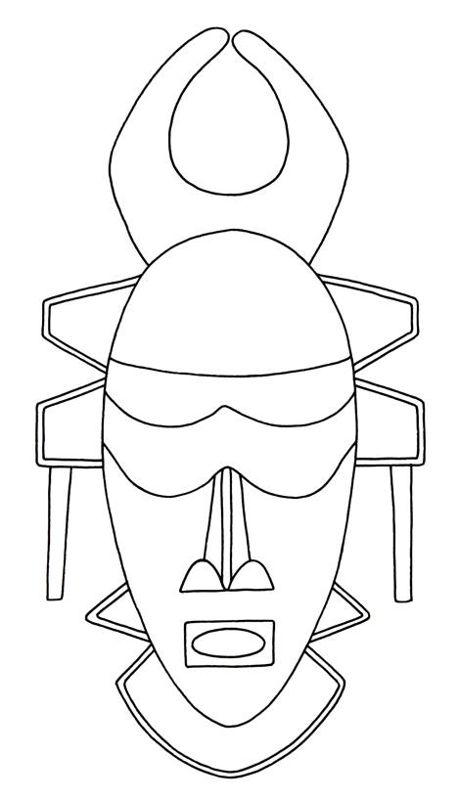 African Mask Drawing