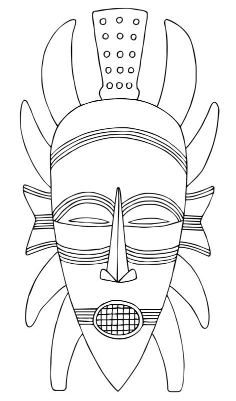 African Mask Drawing