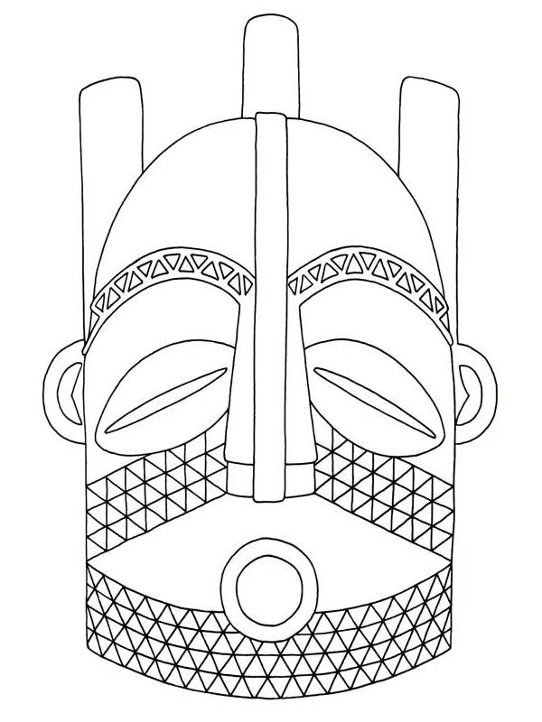 African Mask Drawing