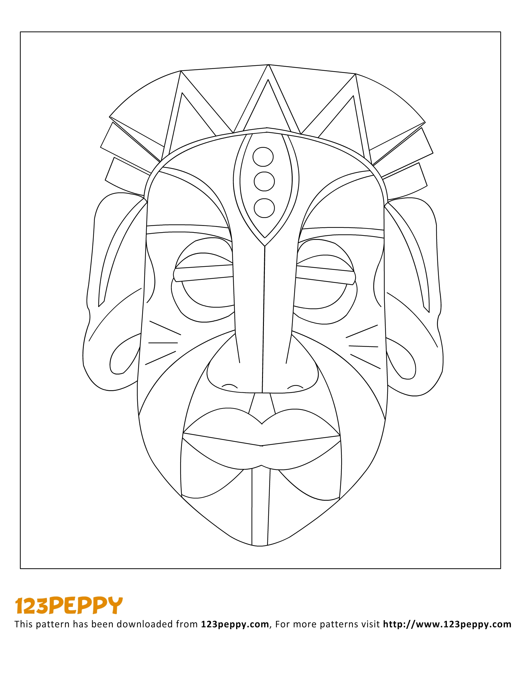 African Mask Patterns Printable