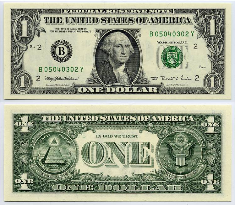 American 1 Dollar Bill