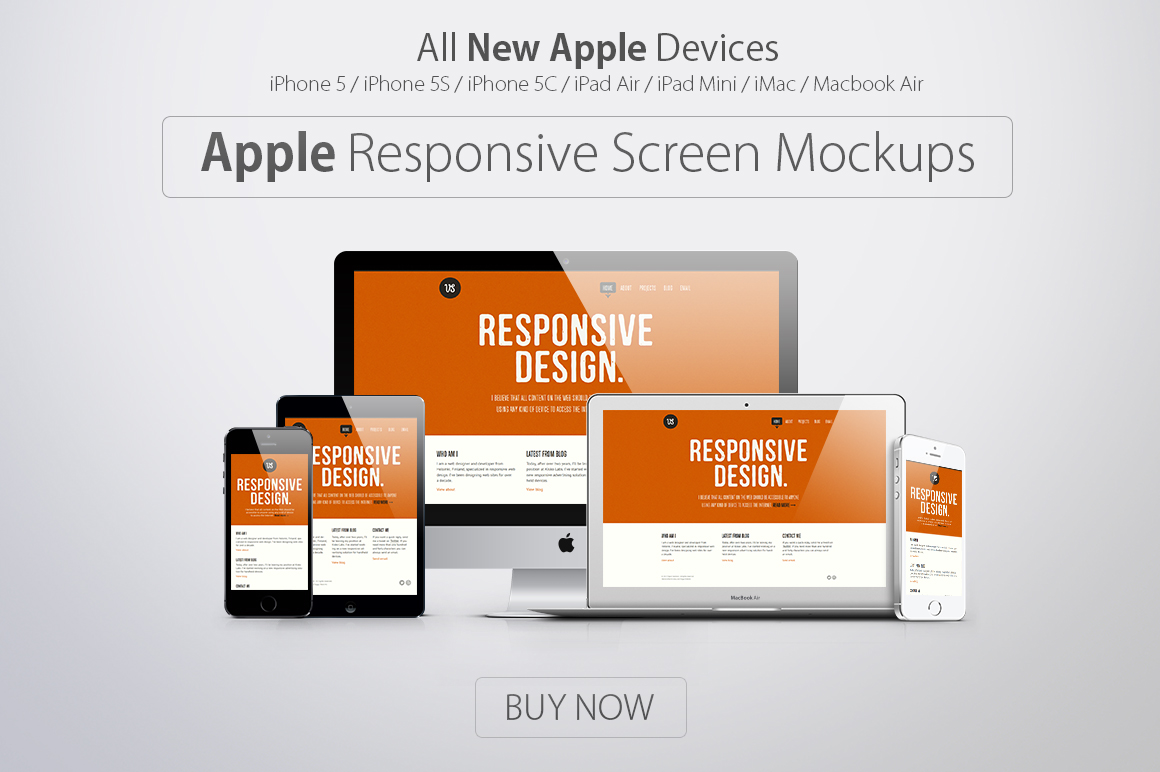 Apple Responsive Mockup PNG