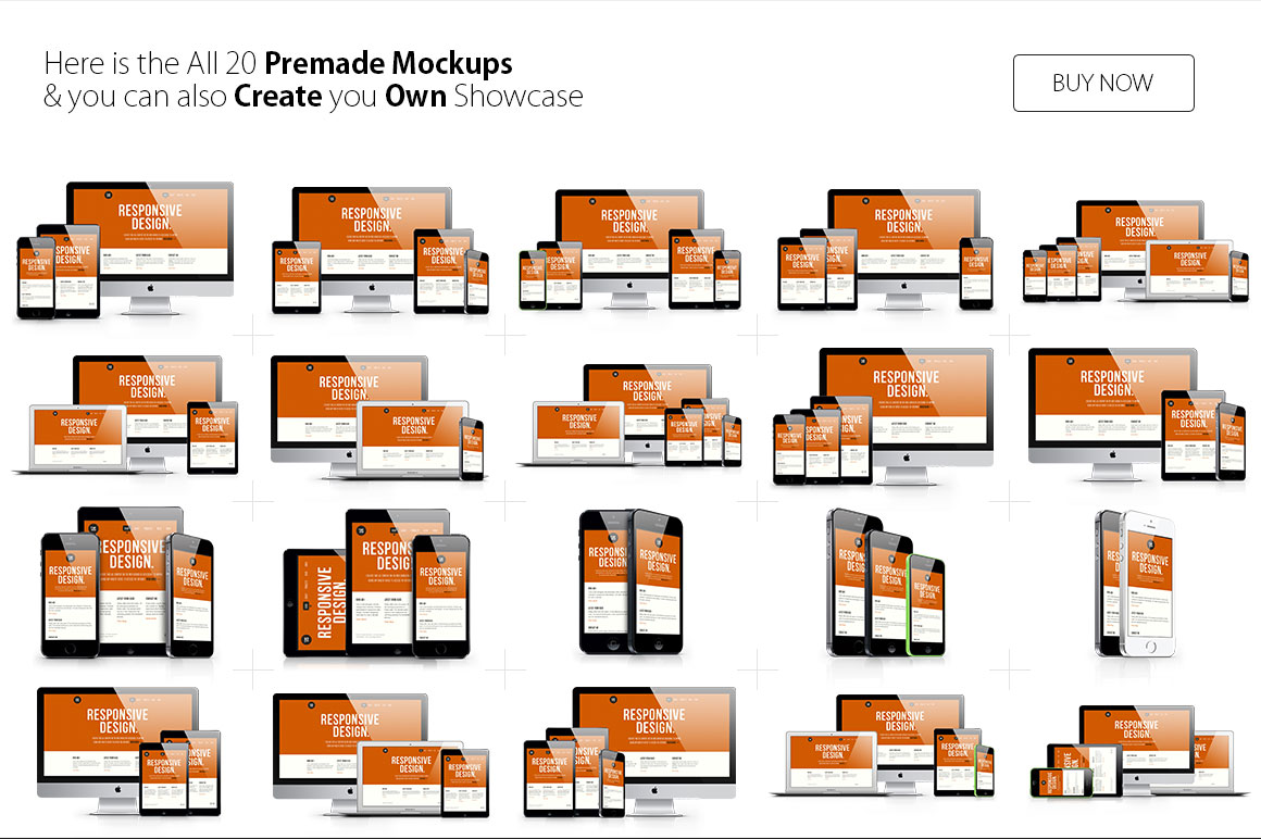 Apple Responsive Mockup PNG