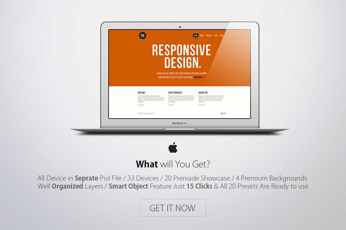 Apple Responsive Screen PSD