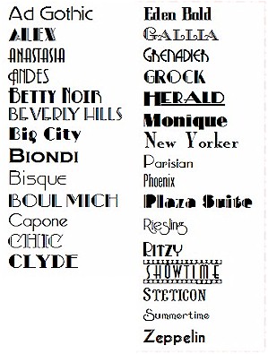 Art Deco Font Styles