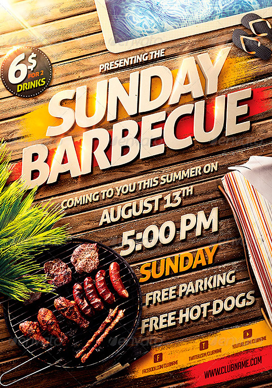 BBQ Party Flyer Template