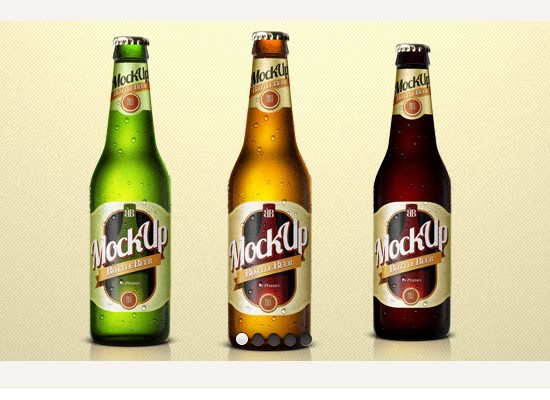 Beer Bottle Mockup PSD Beer Bottle Mockup PSD
