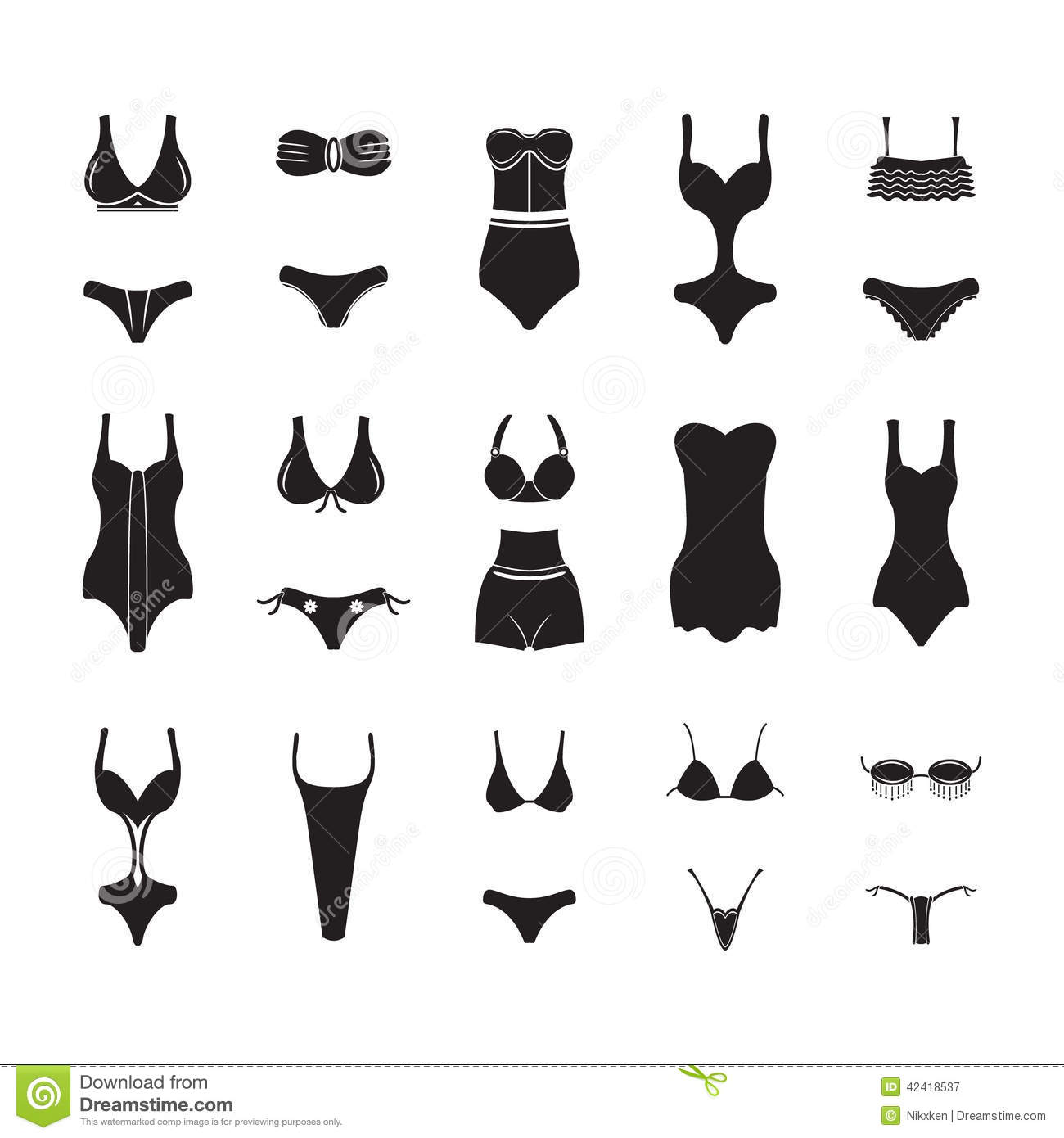 Bikinis Vector Templates