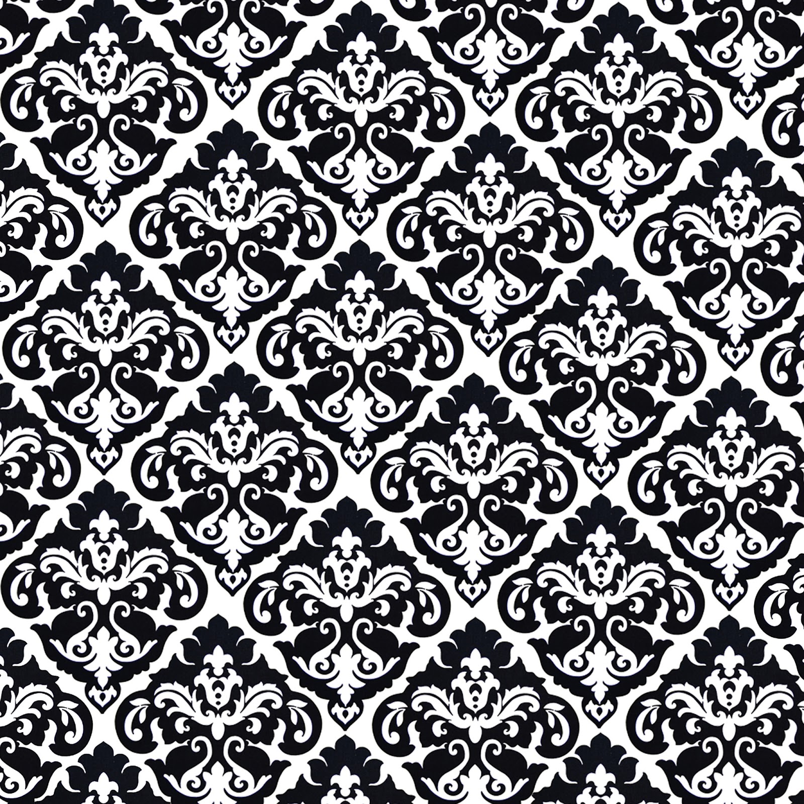 Black and White Damask