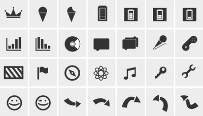 Black and White Web Icons