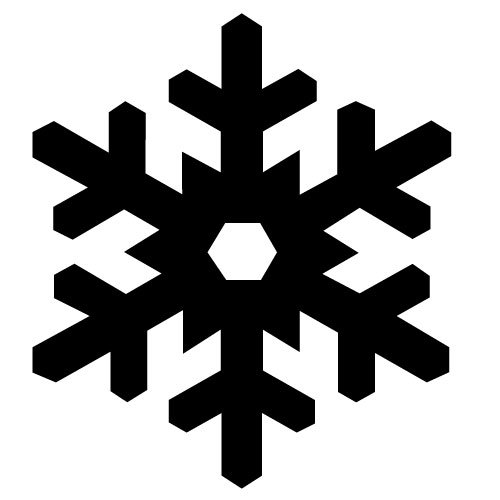 Black Snowflake Icons Black Snowflake Icons