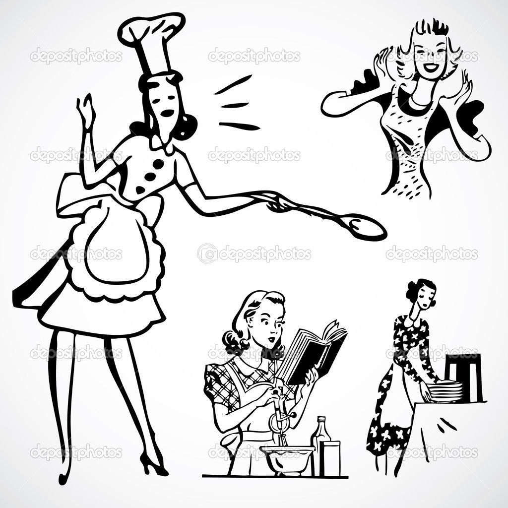 Black Woman Cooking Clip Art