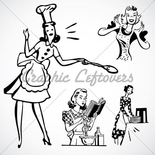 Black Woman Cooking Clip Art