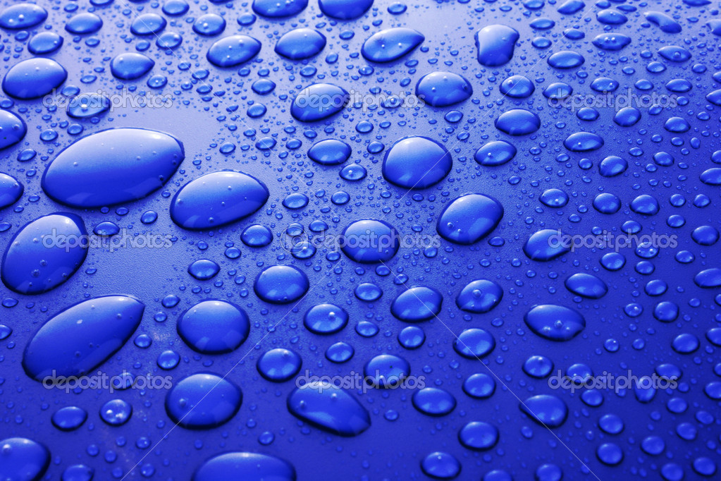 Blue Backgrounds with Water Drops