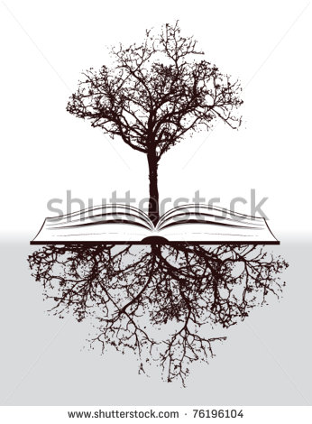 Book with Tree and Roots