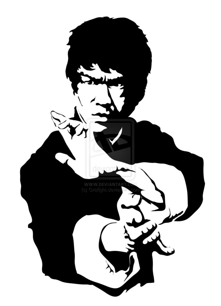 Bruce Lee Stencil Art