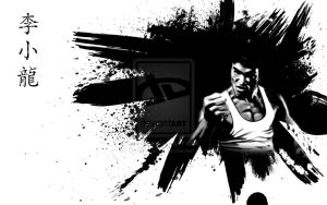 Bruce Lee Stencil Art
