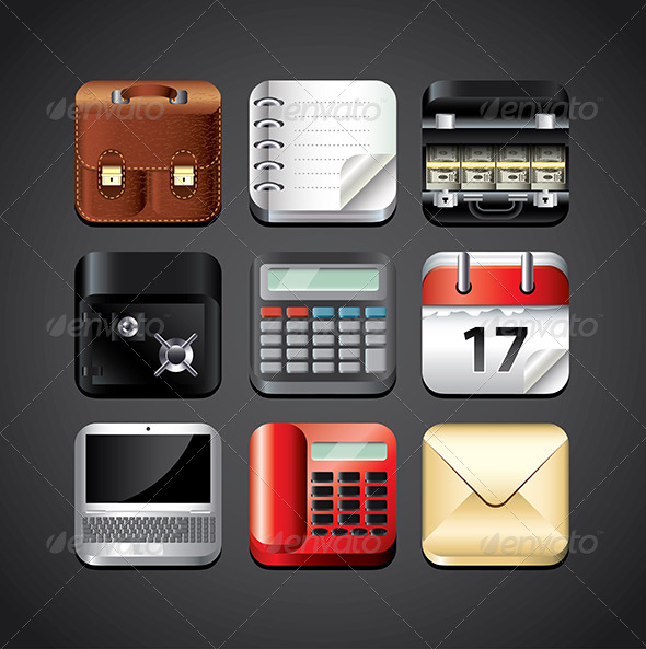 Business Icon for Mobile Devices Business Icon for Mobile Devices