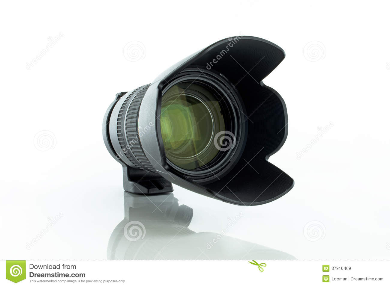 Camera Lens On White Background