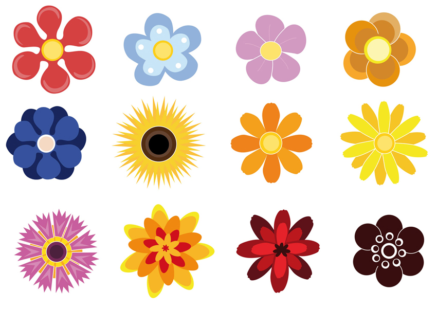 Cartoon Cute Flower Clip Art