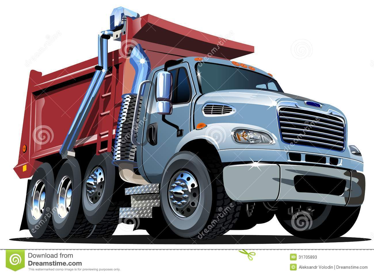 Cartoon Dump Truck Vector