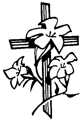 Christian Easter Clip Art Black and White