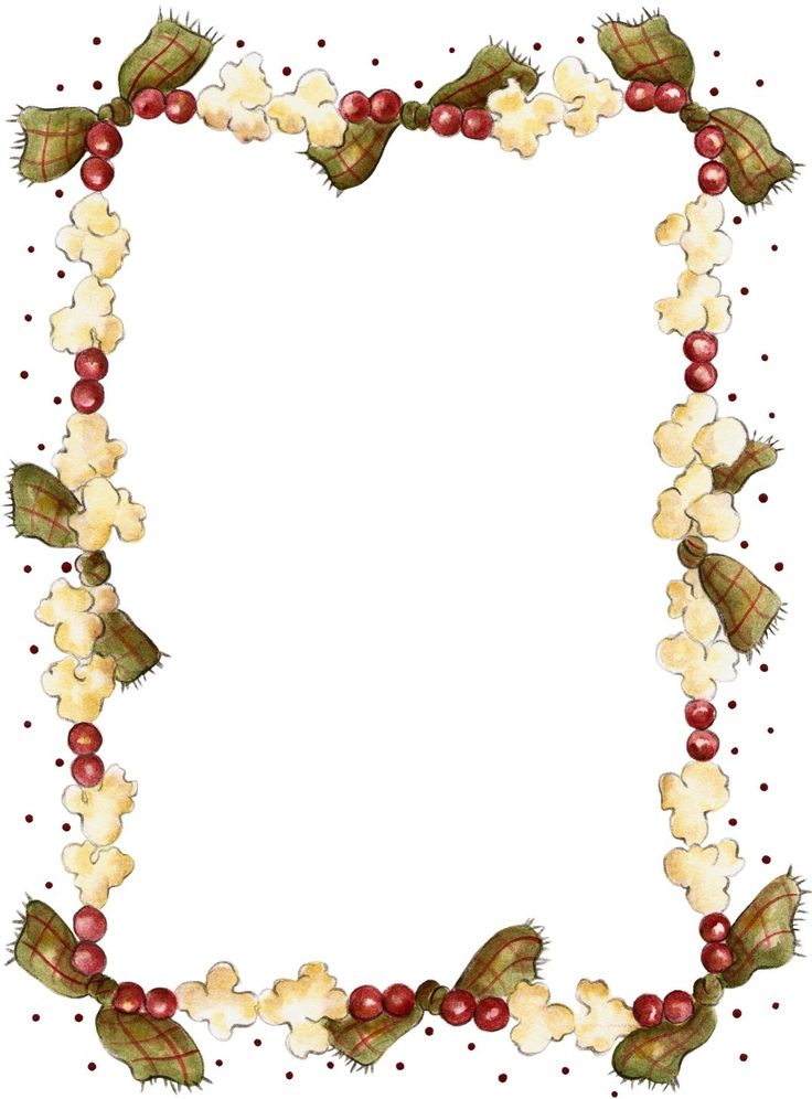 Christmas Clip Art Border Popcorn