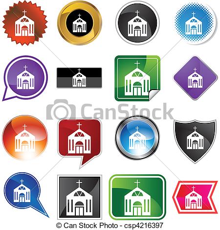 Church Clip Art Buttons