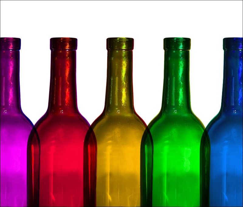 Colored Glass Bottles