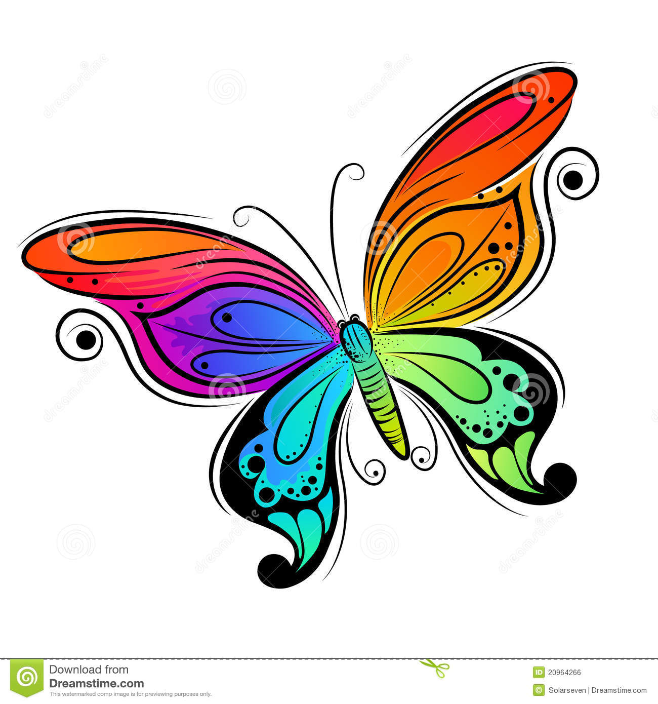 Colorful Butterflies Drawings