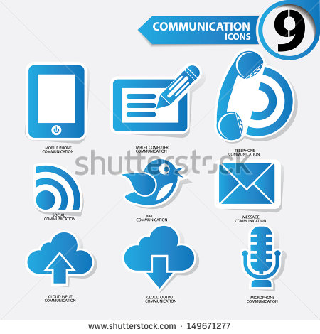 Communication Icon Blue