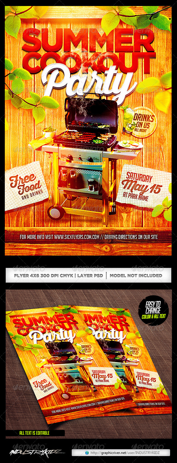 Cookout Flyer Template