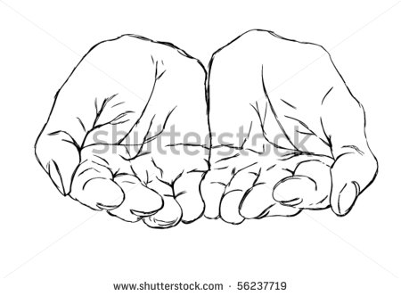 Cupped Hands Drawing